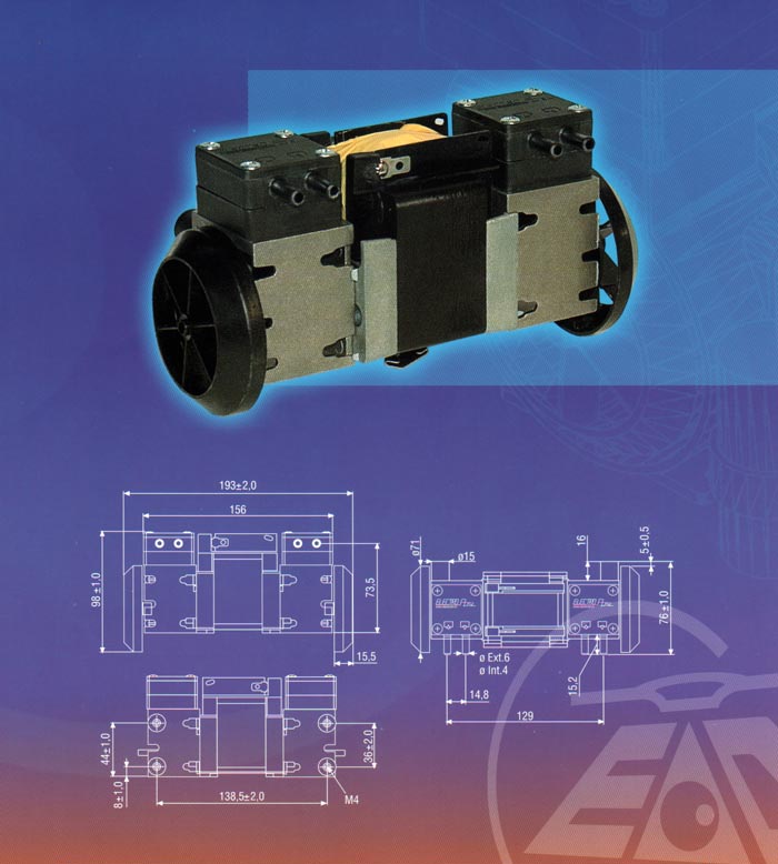 h5p3 Micro Bombas de Menbrana para vacío y presón JSA Ferran Complementos del aire